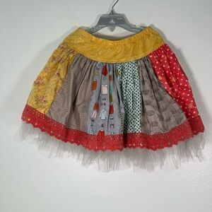 NWT Persnickety Girls Patchwork Skirt Size 6 Boutique Ruffle Tulle Made USA
